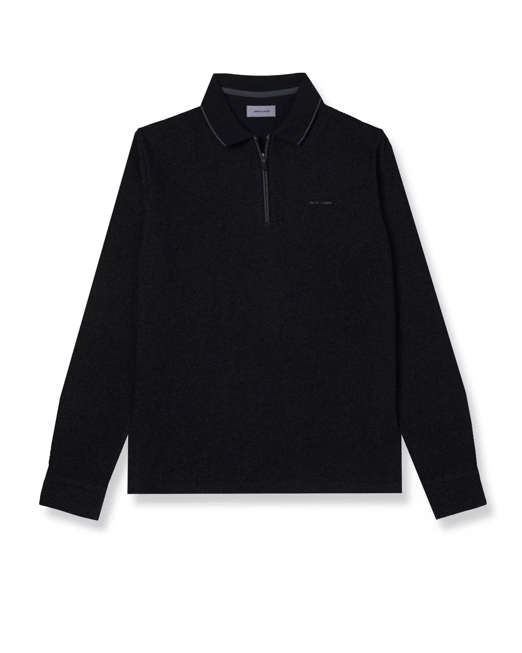 PIERRE CARDIN POLO LANGE MOUW DONKERBLAUW GEMêLEERD