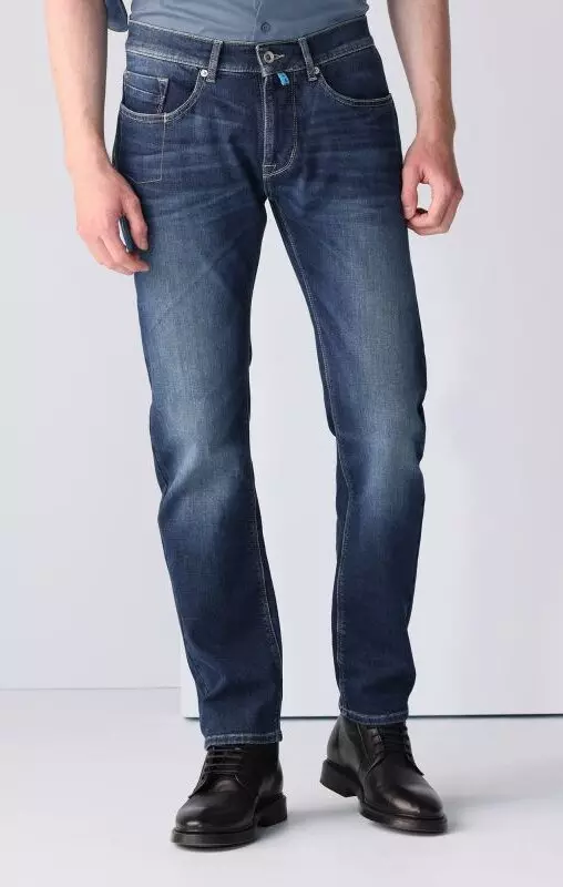 PIERRE CARDIN STRETCH JEANS BLUE STONE LIGHT USED SLIM FIT ANTIBES