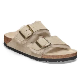 Birkenstock Arizona Shearling - Taupe Narrow