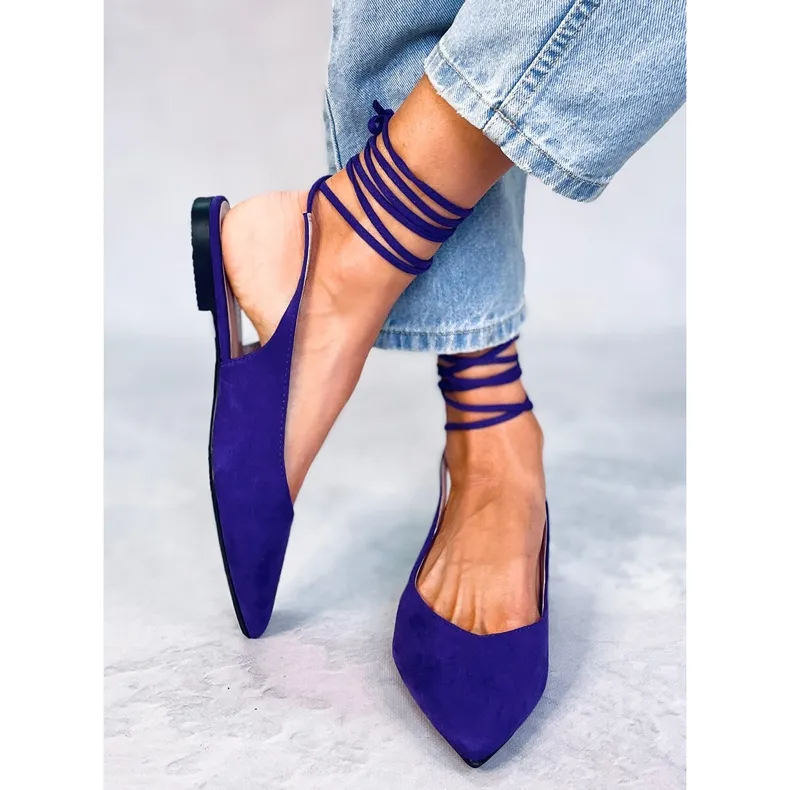 BM Dentoni paarse ballerina's met veters