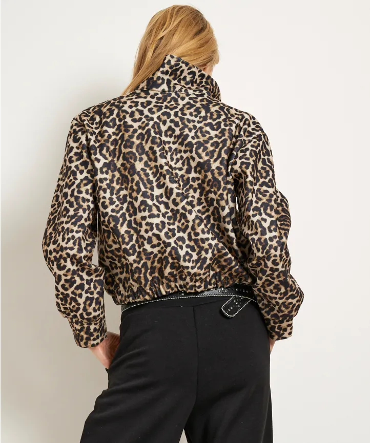 bomber jasje met panterprint