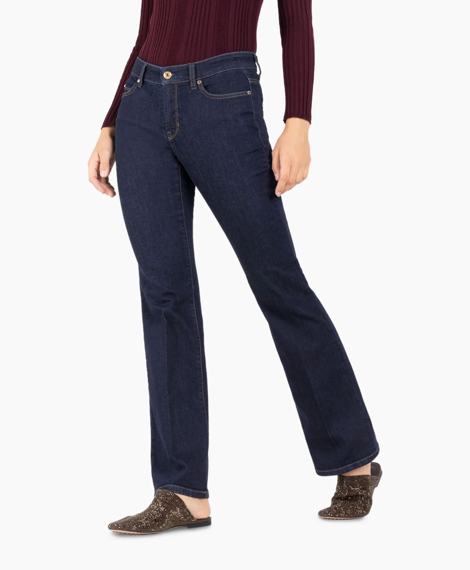 Cambio Jeans Paris Flared Donker Blauw
