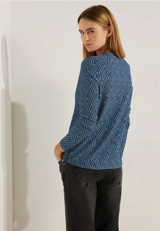 CECIL Jacquard shirt met structuur