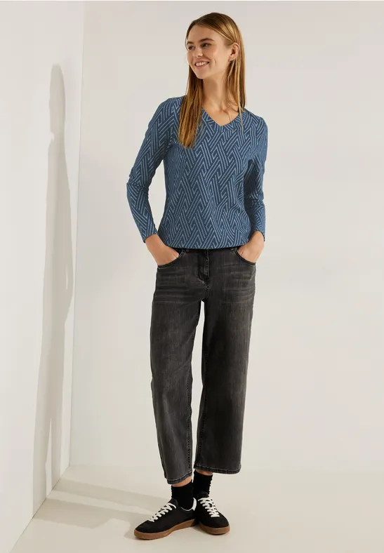 CECIL Jacquard shirt met structuur