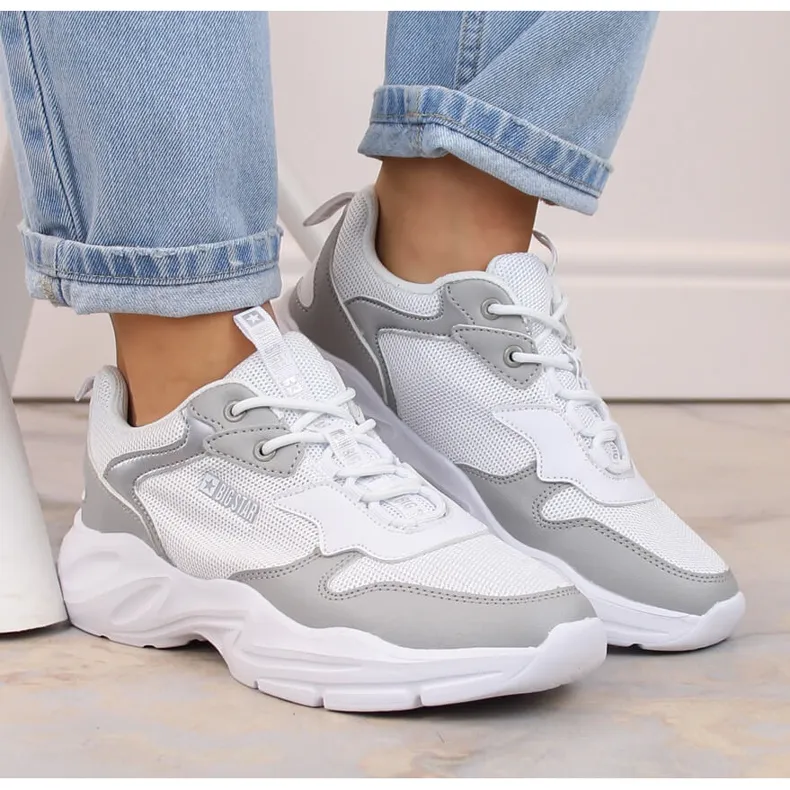 Damessportschoenen, witte sneakers Big Star LL274375