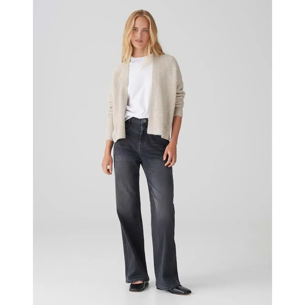 DAMETTA  GEBREID VEST VAN OPUS MET GLITTERDETAILS