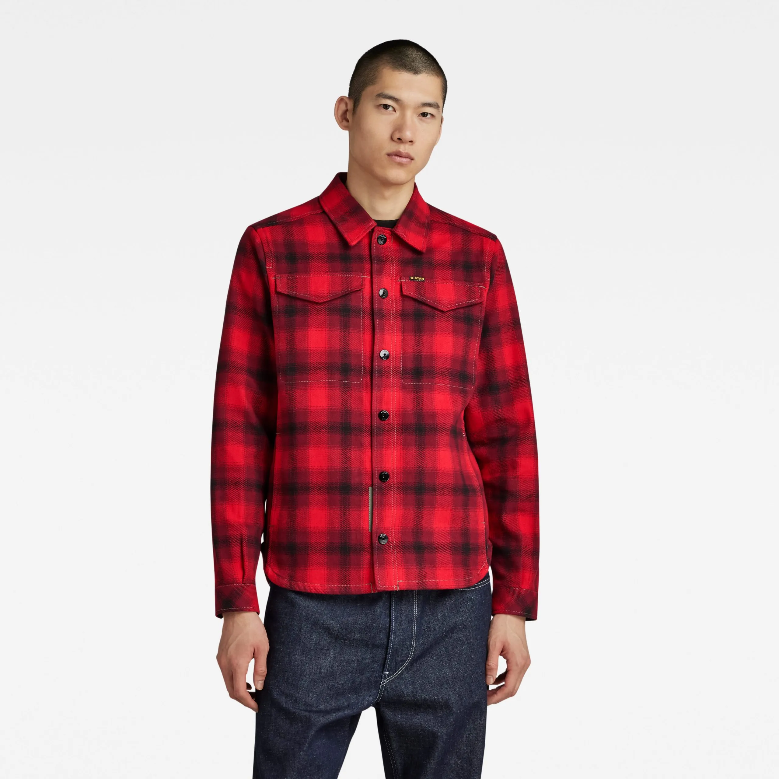 GSTAR CHECK OVERSHIRT