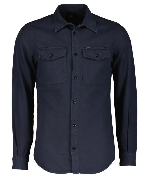GSTAR OVERHEMD  SLIM FIT  BLAUW