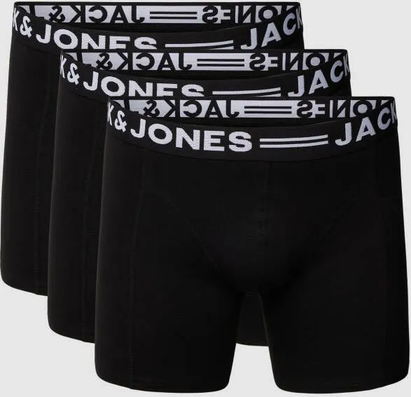 Jack & Jones Plus SIZE boxershort met logo in band in een set van 3 stuks model 'SENSE'