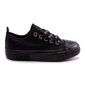 Leren kindersneakers Big Star KK374057 Zwart