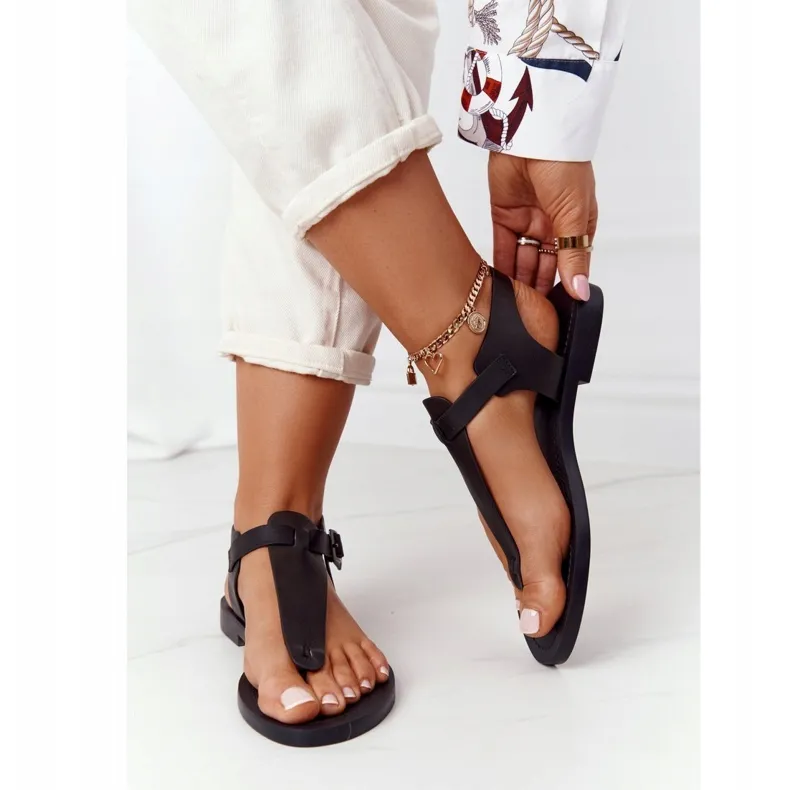 Leren Sandalen Slippers Big Star HH274700 Zwart