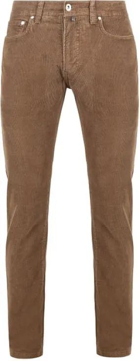 Pierre Cardin  Broek Lyon Future Flex Corduroy Bruin