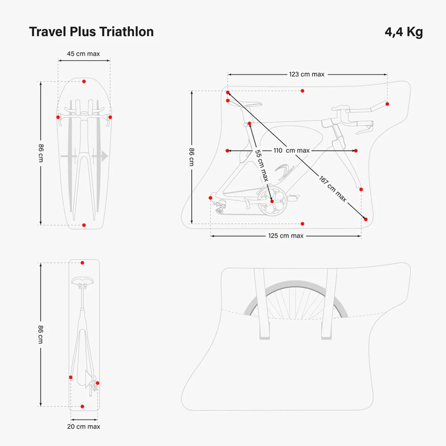 Scicon Travel Plus Triathlon fietstas zwart