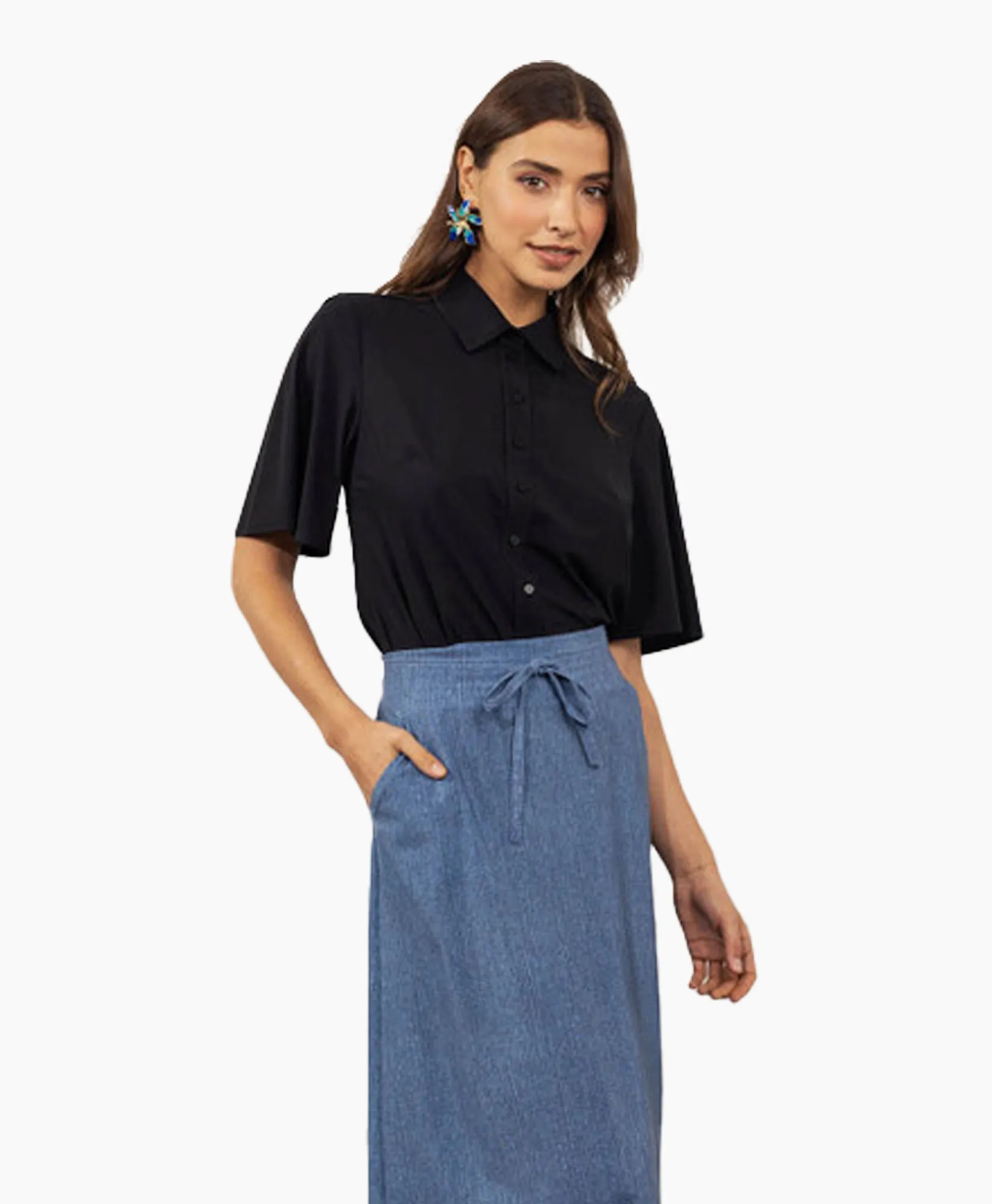 Studio Anneloes Blouse Bobby Butterfly Blouse Zwart dessin