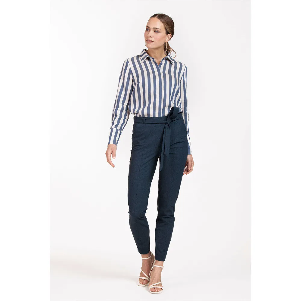   Studio Anneloes Kate mini check trousers Donker Blauw