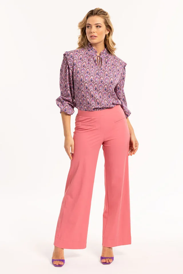 STUDIO ANNELOES Lex bonded trousers roze 08617.broeken.0001