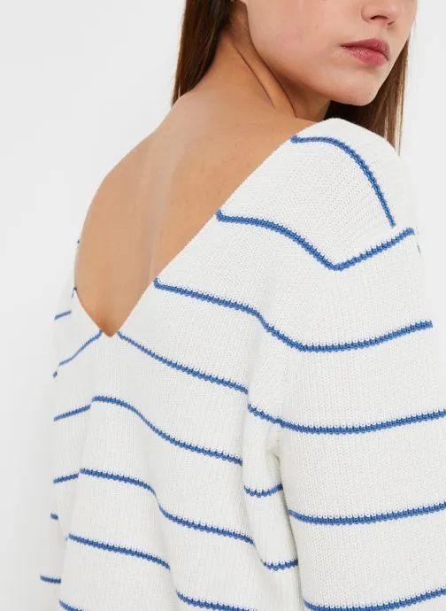      VILA VICHAO VNECK L/S KNIT TOP/SU  NOOS  WIT   
